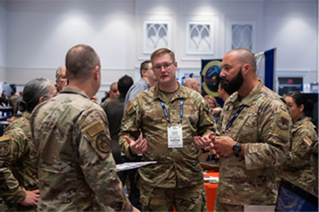Group of Airmen talking