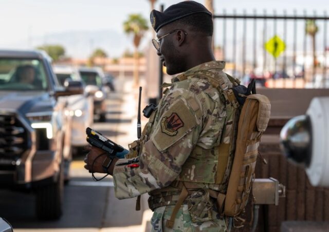 Defenders from the 99th Security Force Squadron are using a newly fielded personal cooling system device to help combat the heat of the Southern Nevada desert at Nellis Air Force Base.